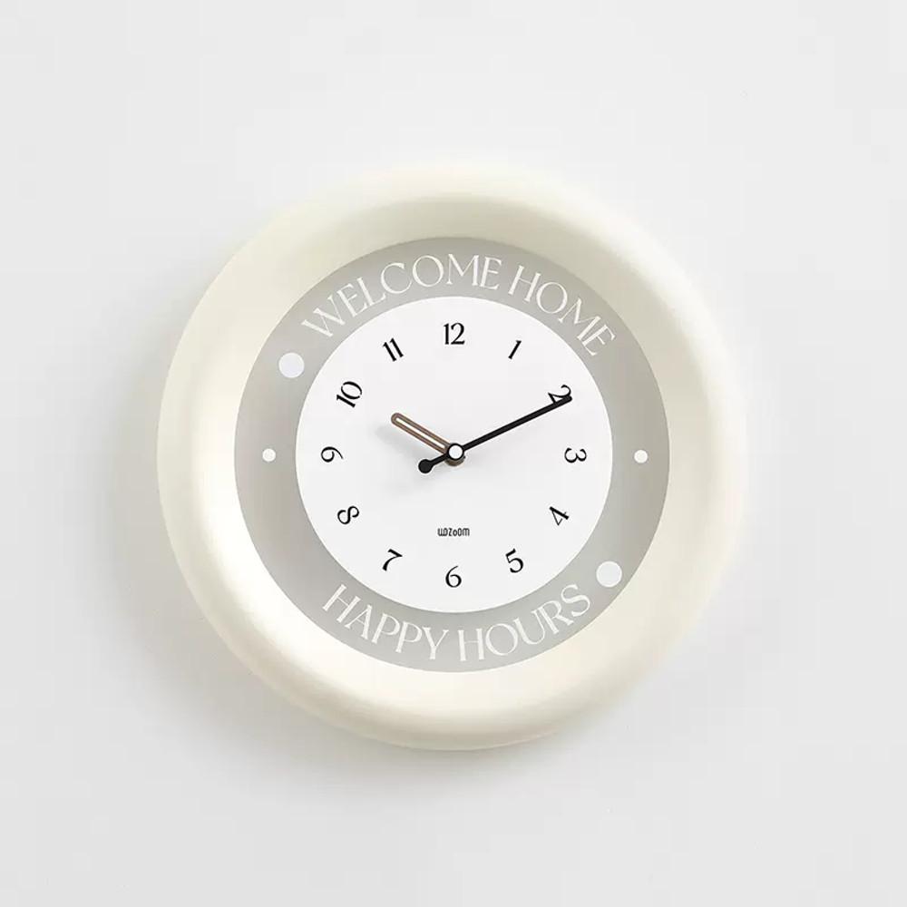 [살구맨션] 클리어 플레이트 벽시계 3color