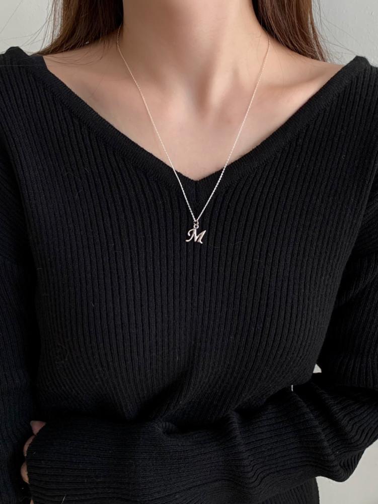 (어센틱/ silver925) initial necklace 이니셜목걸이 은목걸이