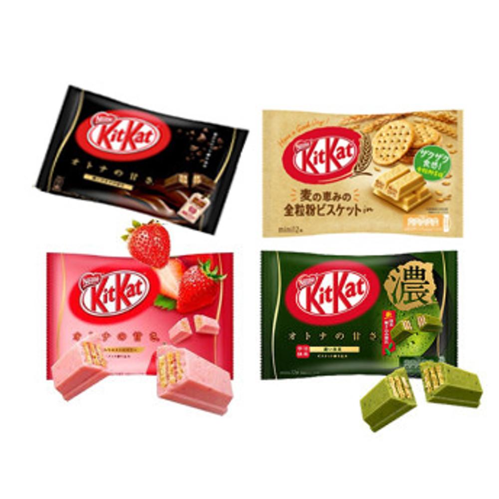 킷캣 미니 초콜렛 다크 / 녹차 / 딸기 / 전립분 비스킷 12개입