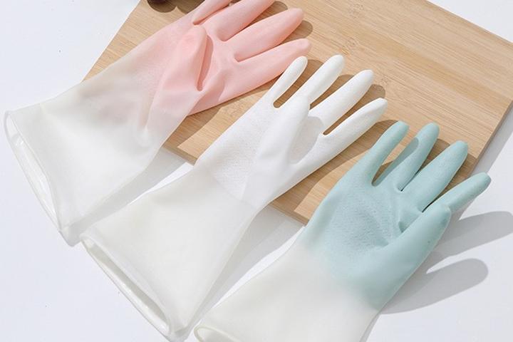 1+1+1 파스텔 다용도 스마트폰 터치 장갑 미끄럼방지 고무장갑 3size