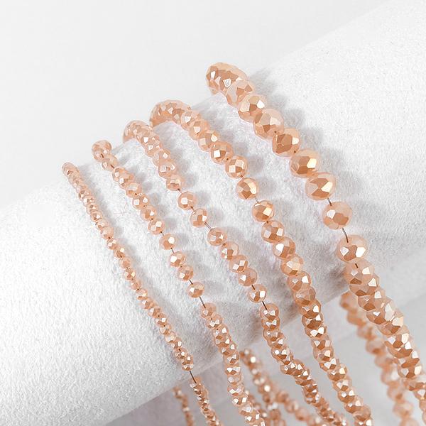 [2-487-03]크리스탈 론델컷 1/2/3/4/6mm 오렌지샴페인 ,1줄