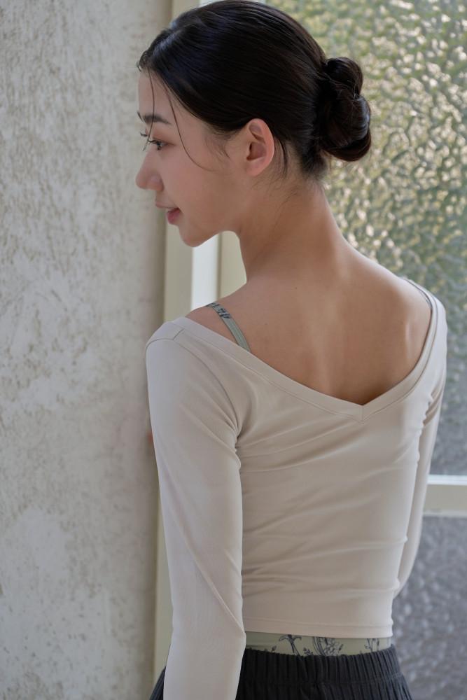 3C (new fabric) 슬림&스판 오프숄더 타이즈탑
