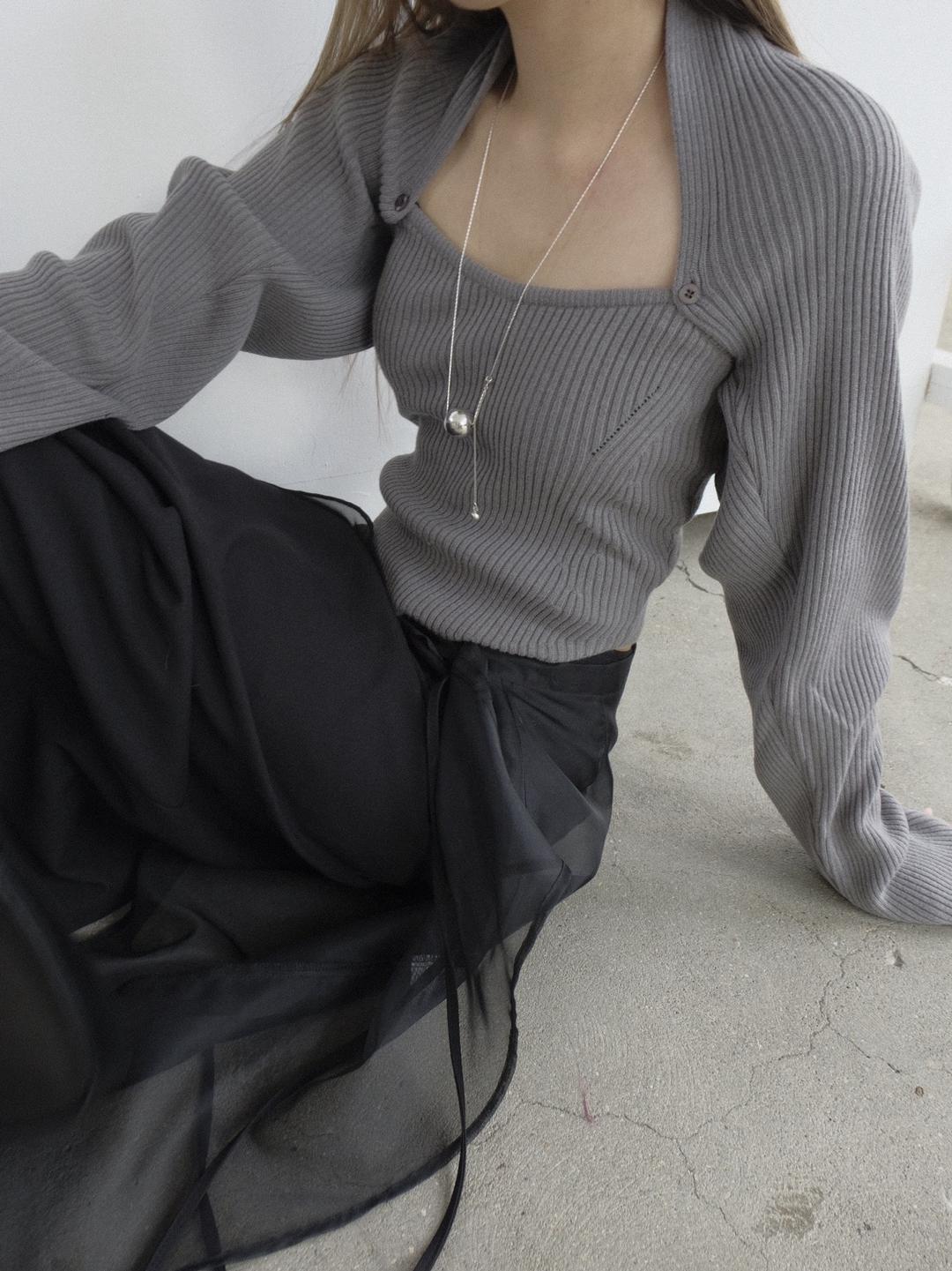 bolero knit top (2color)