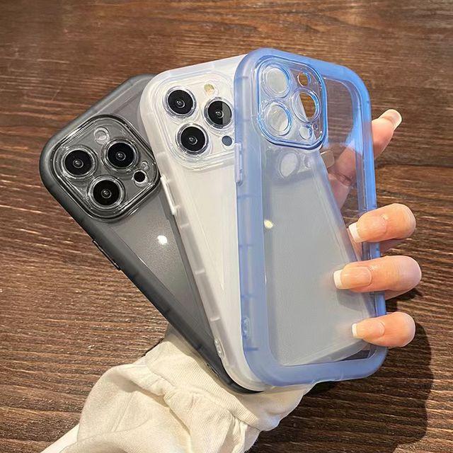 [신상] 아이폰 동글동글 풀커버 범퍼형 투명 케이스 11 12 13 프로 맥스 미니 7 8 SE2 SE3 X XS XR