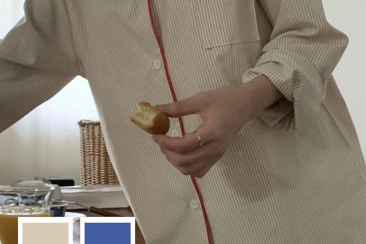 선물포장! 크림치즈 파자마 커플 잠옷 상하의 세트 2colors 2size