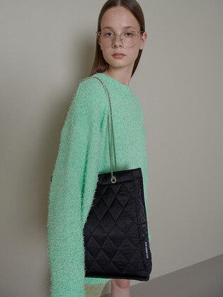 Adonis chain bag_ Quilt black