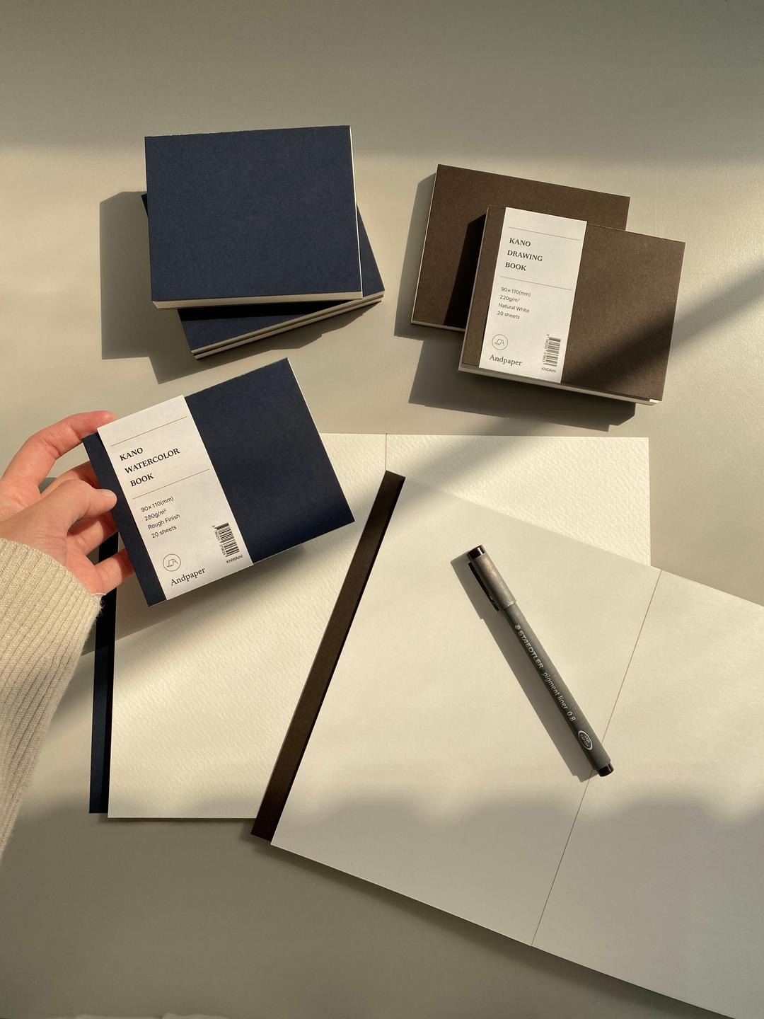 Andpaper 앤드페이퍼 카노 드로잉북 색연필 드로잉지 수채화지 1면제본