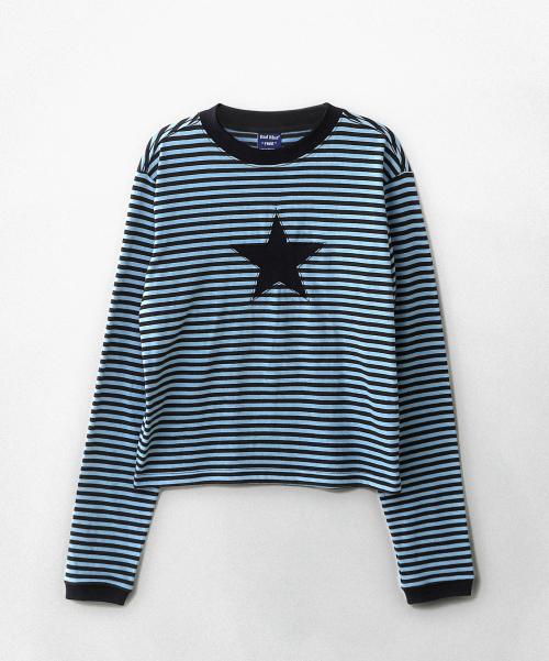Stripe Star L/S Blue