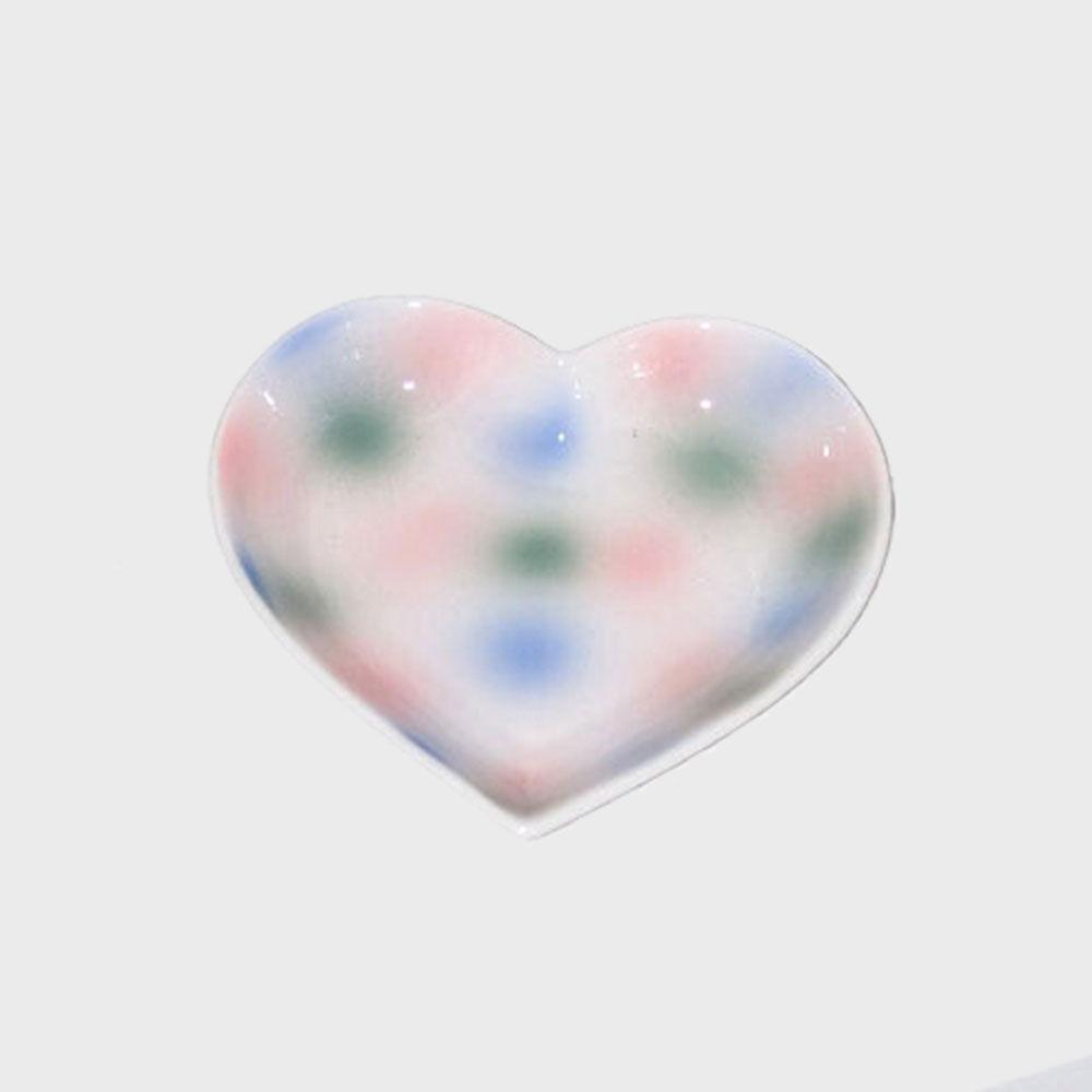 [POY ceramics] gradient heart plate _ 2 sizes
