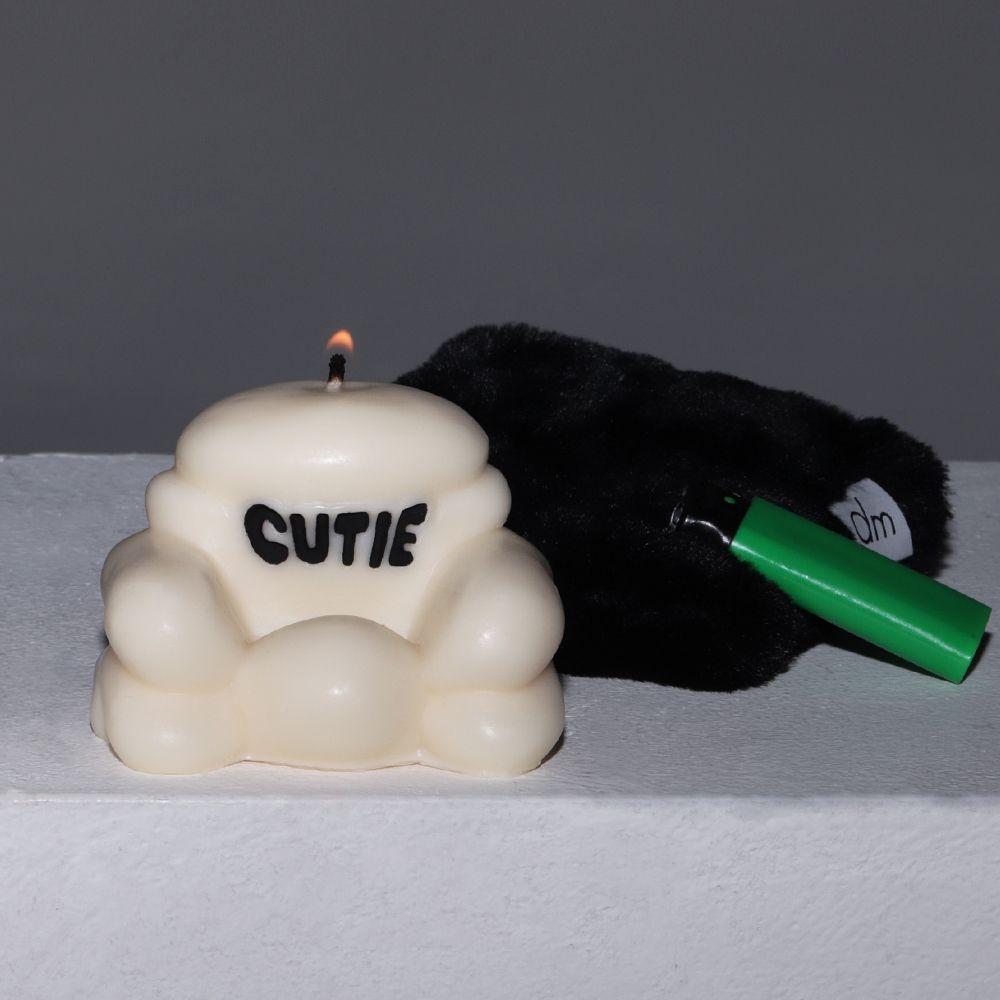 하양이(귀염둥이 소파) White Cute Couch 캔들 세트(코스터 포함)