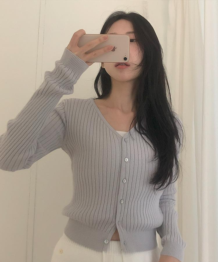 웨어 골지 가디건