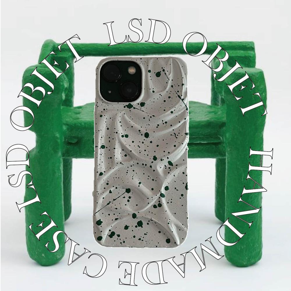 [LSD Objet 폰케이스]  각자의 흐린 날/초록 튀기기