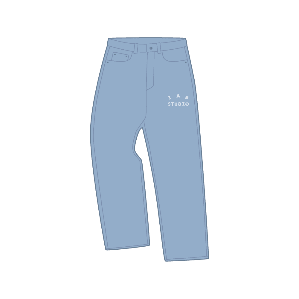 아이앱 스튜디오 재패니즈 워시드 데님 팬츠 블루