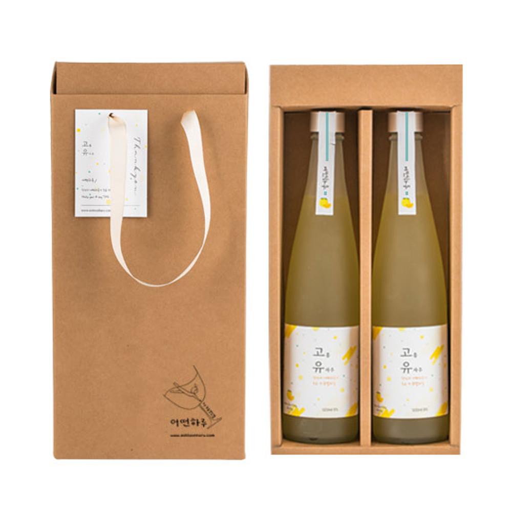 [고유12선물세트]고흥유자주 12도 500ml 2병