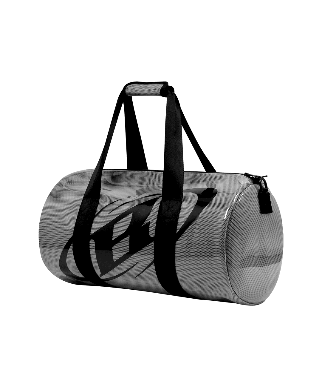 BRN B LOGO PVC MESH DUFFLE BAG [GREY]