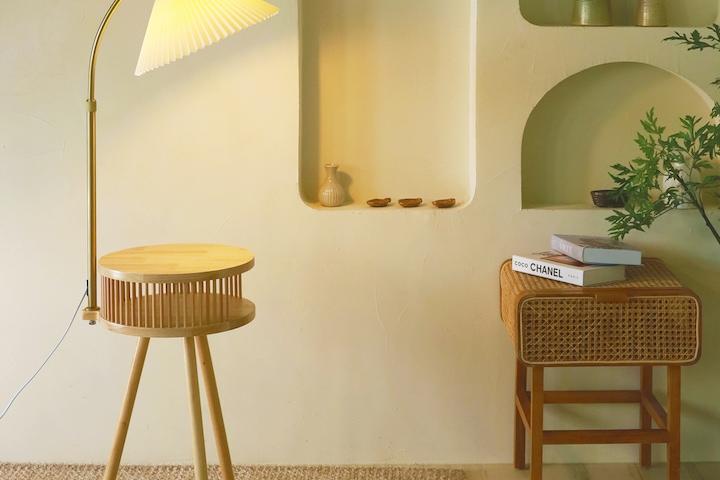 (단독/스마트전구증정) 비나 우드 테이블 장스탠드