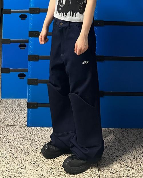니 포켓 팬츠 블랙