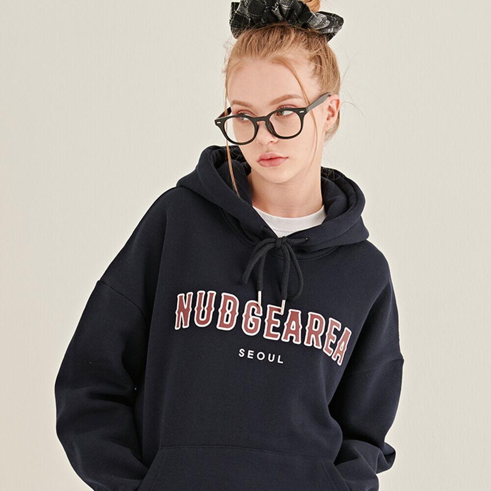 에리어 기모 후드티 (네이비)