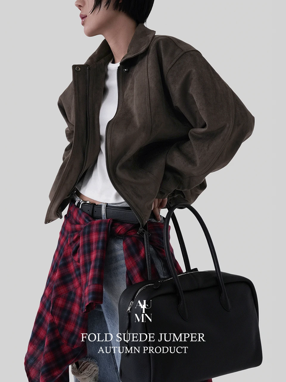 [made]폴드스웨이드점퍼