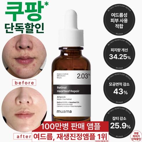 3일 여드름 재생진정 개선 앰플 [100만병 판매기념 단독 최저 할인] [여드름 흉터 & 좁쌀 피지 개선 임상완료] 레티놀 어성초 히알루론산 나이아신아마이드 뮤아마 앰플, 30ml, 1개