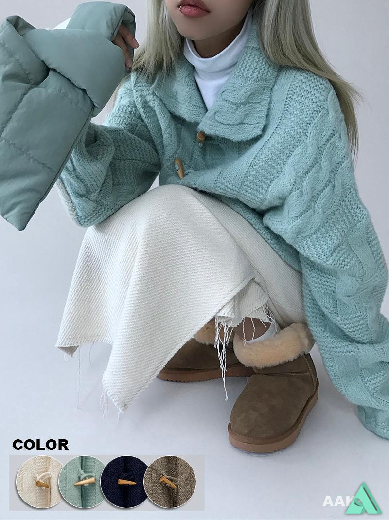 [울X알파카] DUFFLE KNIT CARDIGAN (4color!)