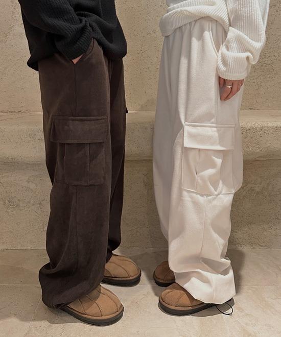[1천장돌파/1+1 EVENT/2장 가격] (UNISEX) 기획 골덴 카고 와이드 팬츠