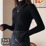 [1+1할인] 리얼핏 소프트 골지 목폴라티 (9color)