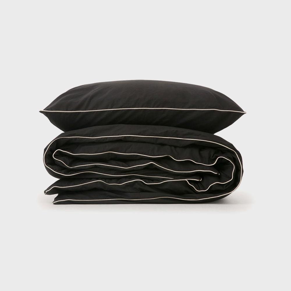 cicci duvet cover - black / ivory