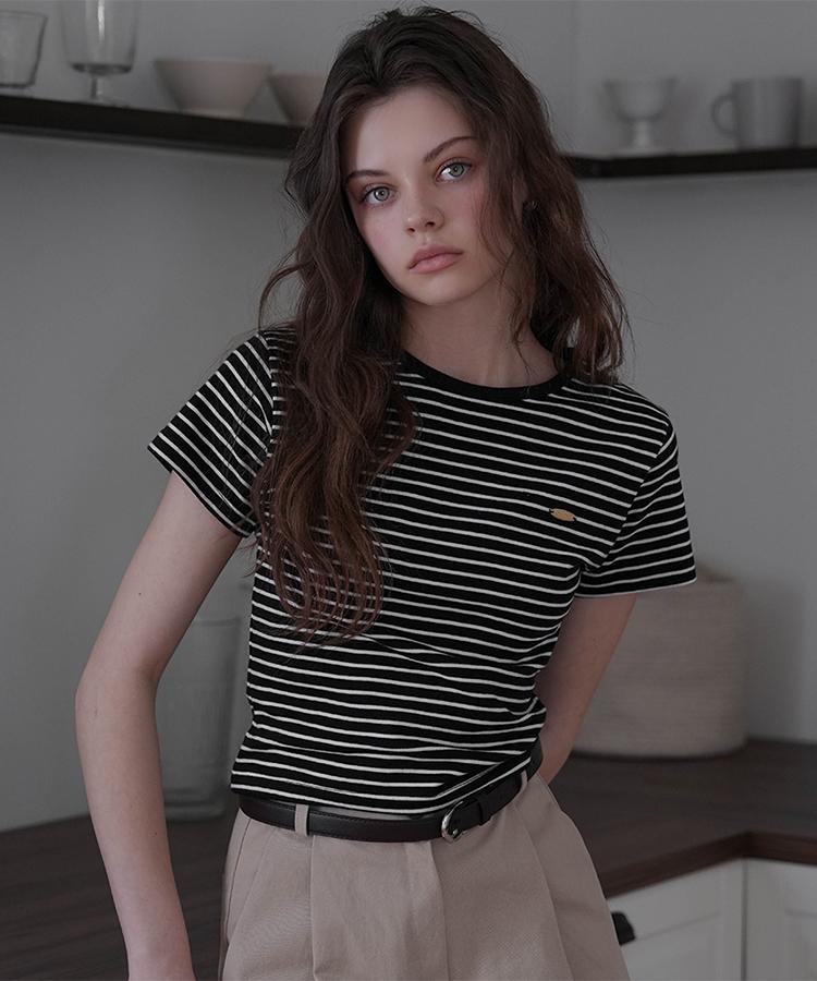 드헤베 Logo Point Stripe T-Shirt [2color]