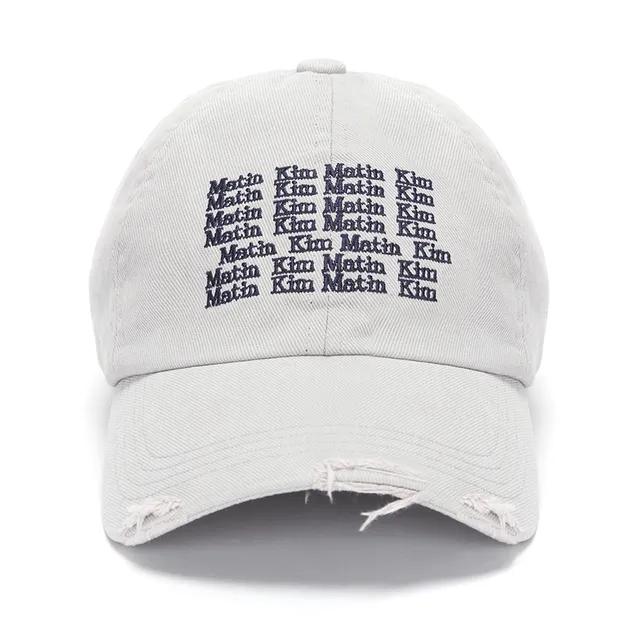 [정품 한정수량] 마뗑킴 LETTERING WASHED BALL CAP IN LIGHT GREY 마틴킴 MATIN KIM