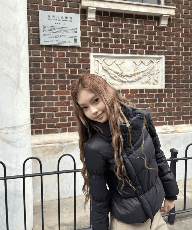 하이넥 골지 덕다운 패딩자켓