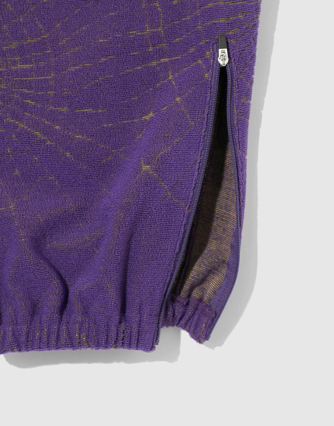 Zipped Track Pant - Pile Jacquard / Spider Web (Purple)