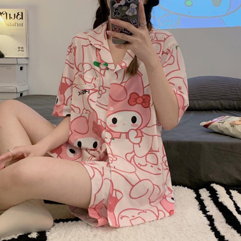 빅로고 마이멜로디 반팔잠옷 산리오잠옷 파자마 홈웨어