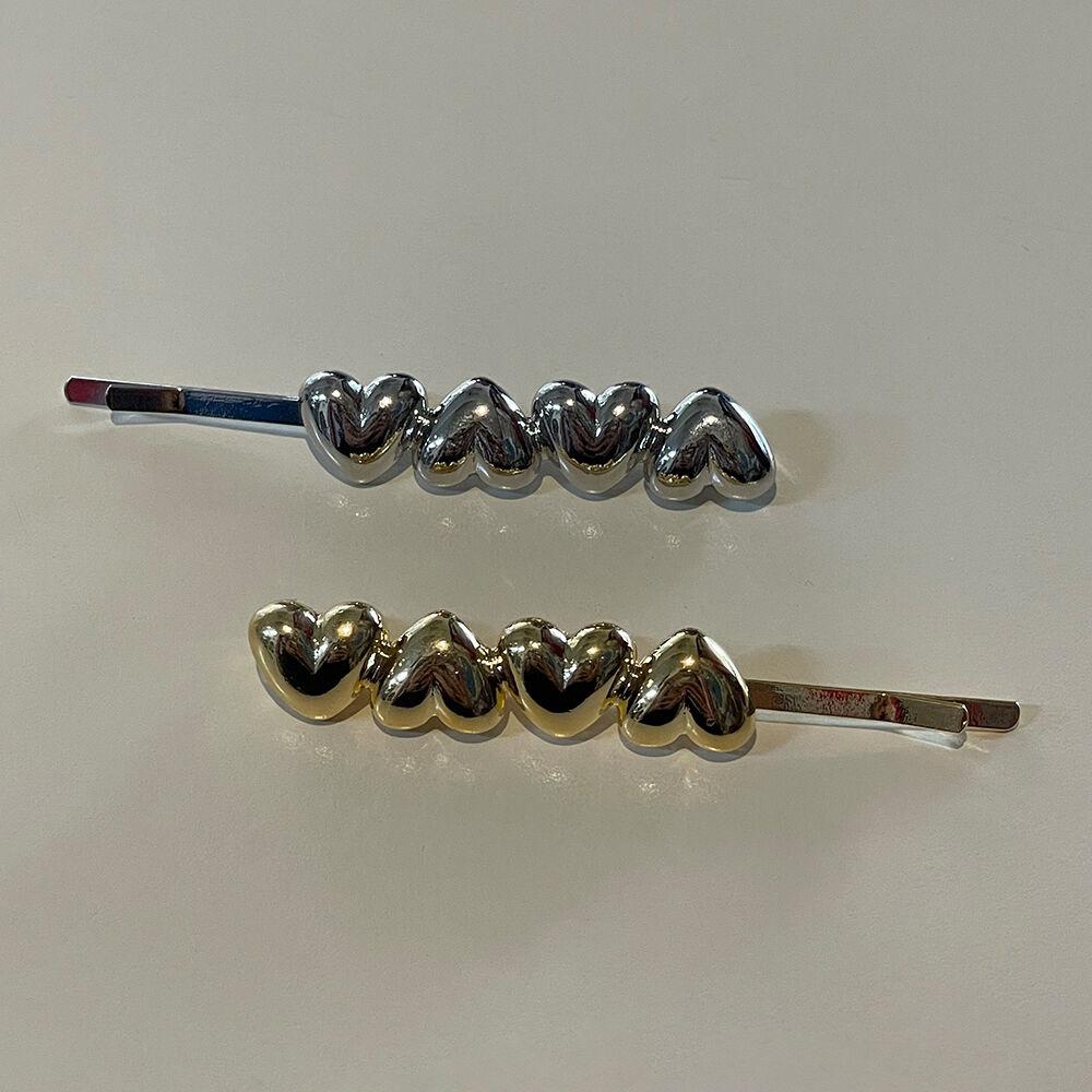 HEART LINE HAIR PIN (2colors) AR223017
