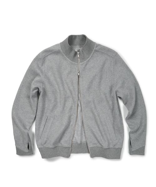 PANNEL KNIT ZIP UP (GRAY)