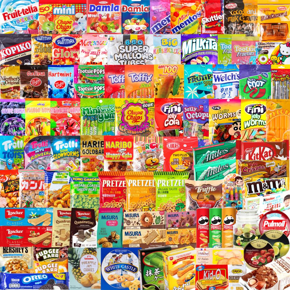 [1+1+1] 세계 외국 수입과자 400종 로아커 프레첼 사무실 회사 학원 대용량 간식