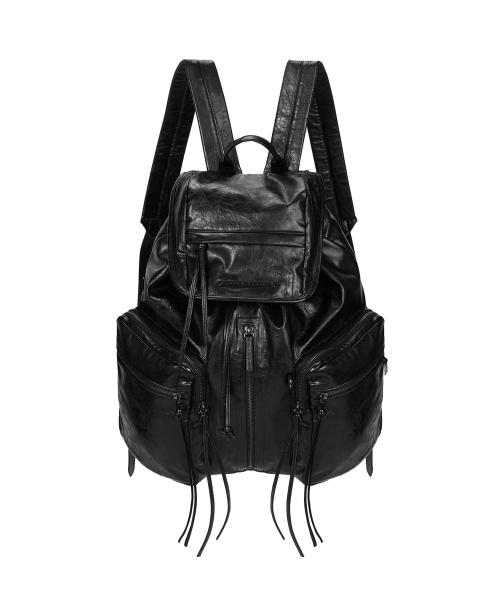 트리밍버드(TREEMINGBIRD)  Zipper Finishing Flap Big Back Pack [ Black ] - 사이즈 & 후기 | 무신사