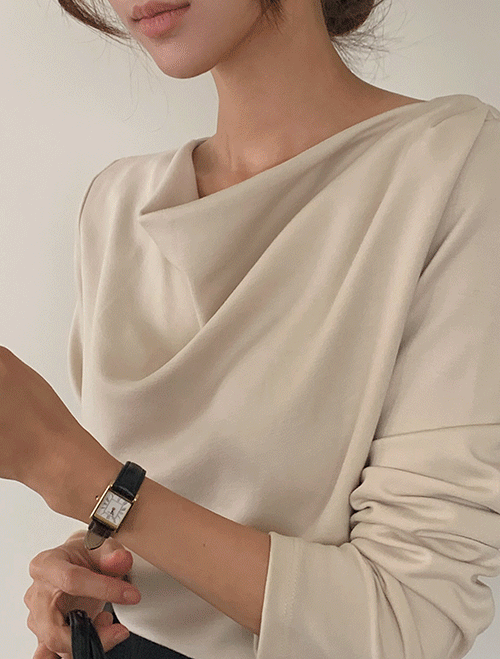 베니토 [1만장돌파/극찬후기!/하객룩][made] 프리미엄 무아르 드레이프 티 (여름/신상/베스트/여성/데일리/데일리룩/데이트룩/출근룩/드레이프/반팔티/블라우스/하객룩/반팔/반팔블라우스/반팔티/여름블라우스/티셔츠)