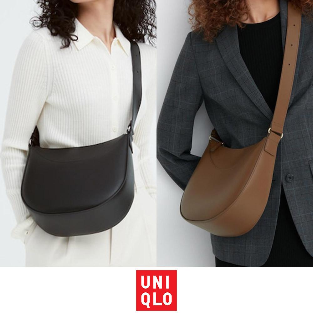 유니클로 가죽 터치 원 핸드백 숄더백 합피 가방