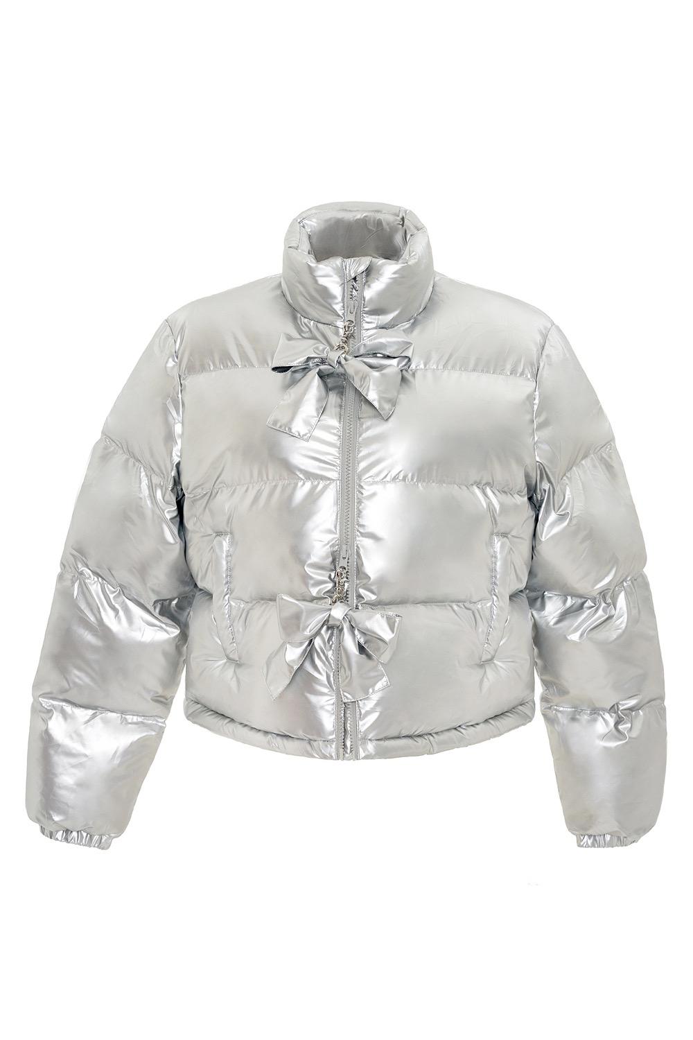 (프리오더) DETACHABLE TWO-WAY CROP JACKET SILVER