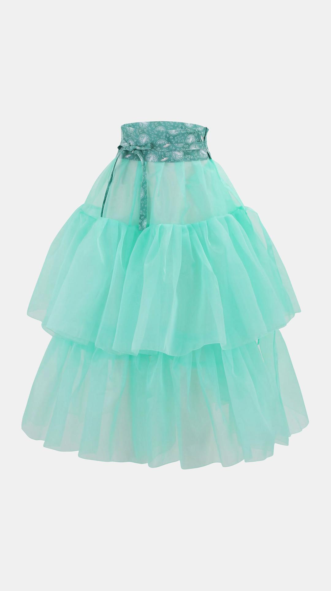 옥색 노방치마 긴기장