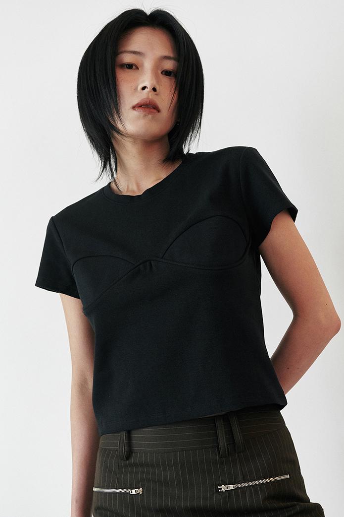 SIGNATURE HALF TEE - BLACK
