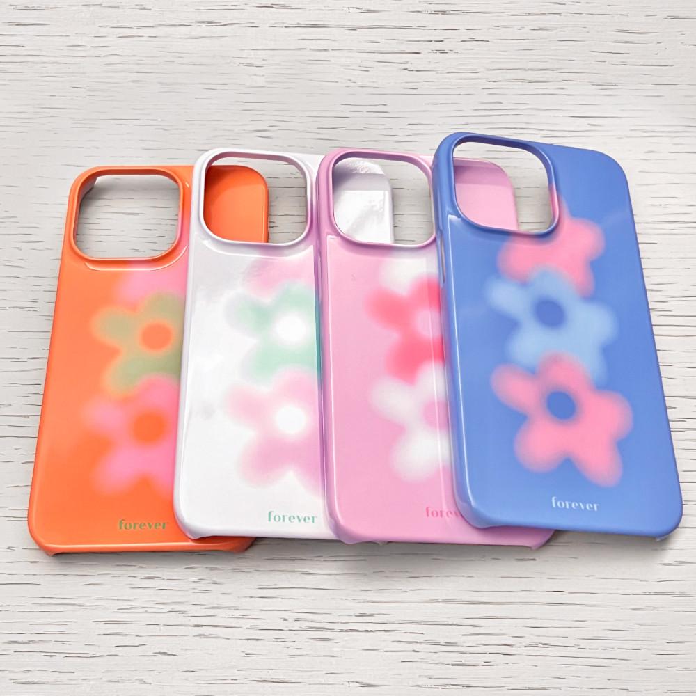 플라워 유광 슬림 하드 케이스 아이폰 갤럭시 제트플립 3 4