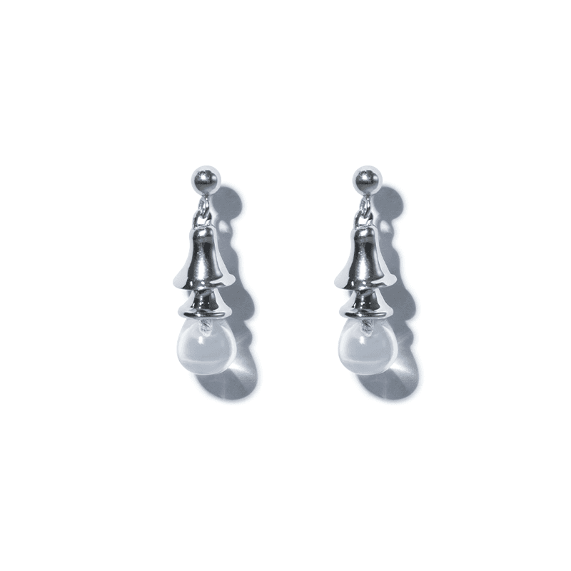 COLORLESS BELL EARRINGS