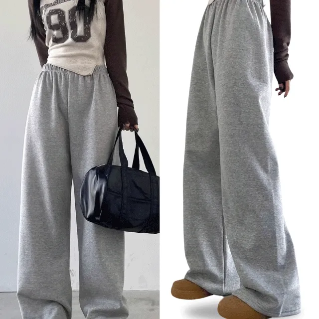 [기모🤎/ 3단기장] MADE. 자체체작 와이드 밴딩 트레이닝 면바지 팬츠