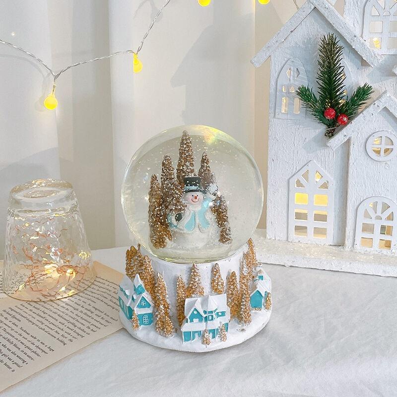 크리스마스 골드트리 오르골 스노우볼 L 스노우맨