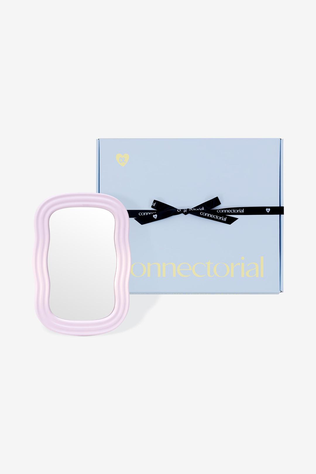 Table Wave Mirror-Pastel Pink
