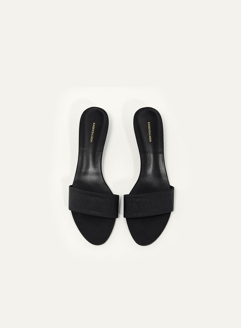 Moire Kitten Heels Black