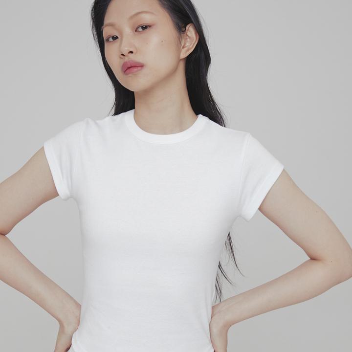 C 90S LINE BASIC T-SHIRT_WHITE