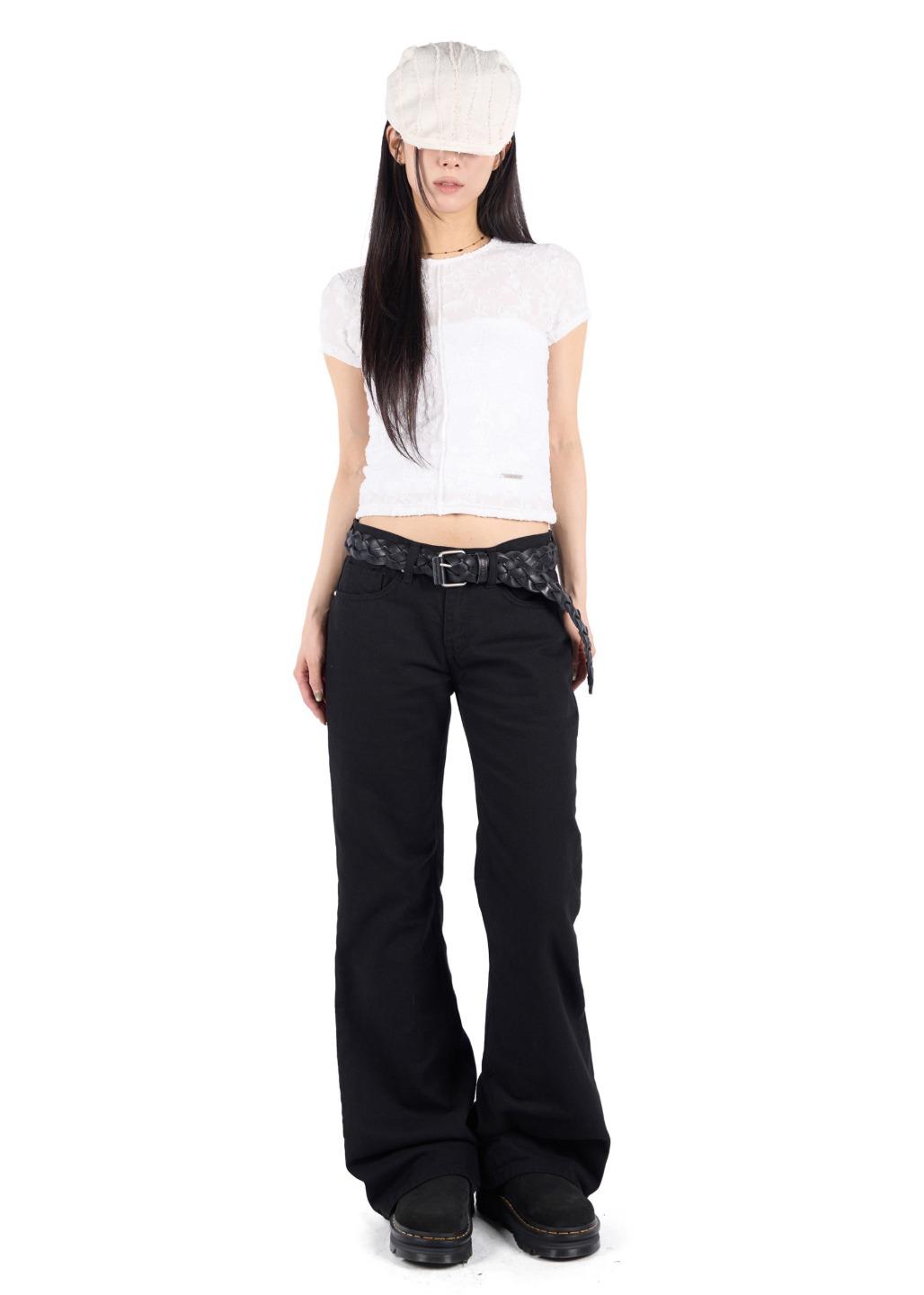 릿킴 LOW COTTON FLARE PANTS